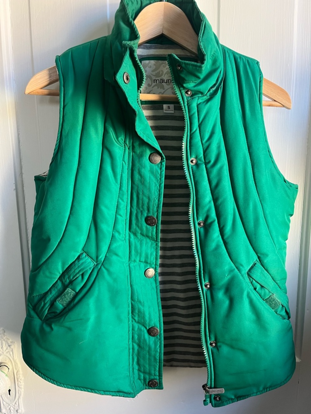 Maurices Bright Green Quilted Puffer Vest